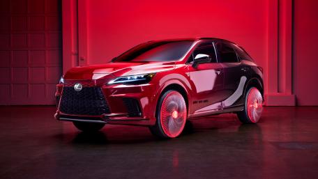 Ruby Red Lexus RX in 8K Detail wallpaper