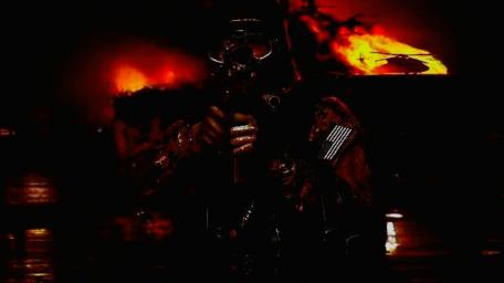 Dark Warrior in Flames wallpaper