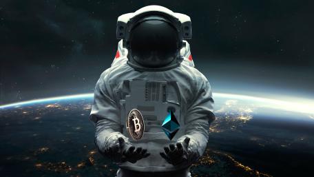 Crypto Exploration Beyond Earth's Orbit wallpaper