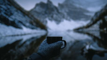 Cozy Winter Coffee Moments wallpaper