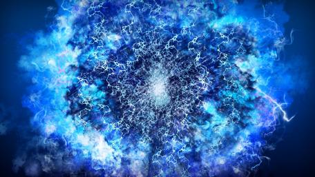 Electric Storm of Blue Energy wallpaper