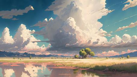 Serenity in Skies and Water Reflections wallpaper