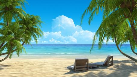 Serene Summer Beach Escape wallpaper