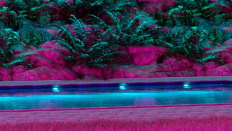 Neon Dreamy Pool Escape wallpaper