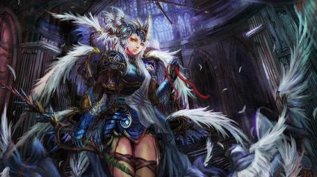 Majestic Warrior Queen in Enchanted Realm wallpaper