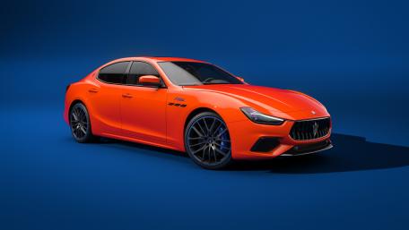 Vibrant Maserati Ghibli F-Tributo Luxury Wallpaper wallpaper