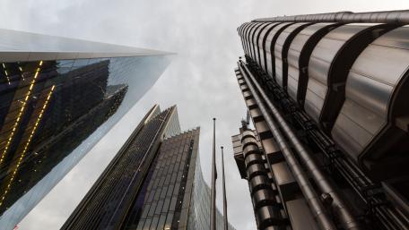 Worm's-Eye View of Skyscrapers on Lime Street wallpaper