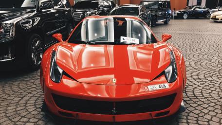 Ferrari Red Luxury Sports Car Wallpaper wallpaper