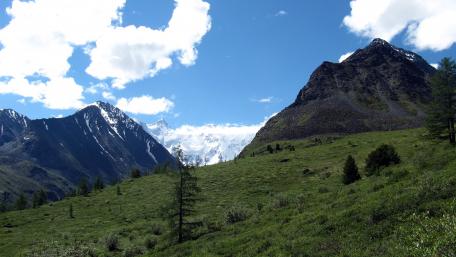 Majestic Mountain Peaks in Nature's Splendor wallpaper