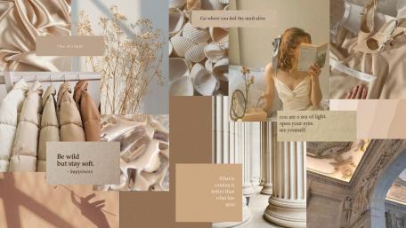 Beige collage wallpaper