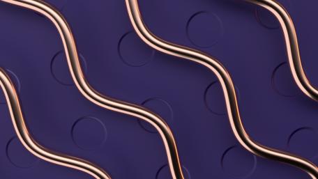 Fluid Waves in Golden and Blue Tones wallpaper