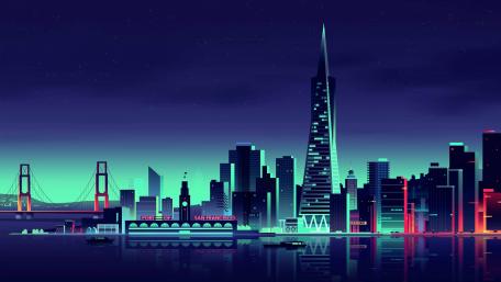 Transamerica Pyramid, San Franciso digital art wallpaper