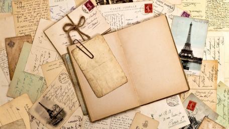 Vintage postcards wallpaper