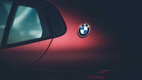 Sleek BMW Emblem in Dark Tones wallpaper