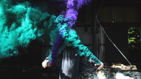 Vibrant Smoke Bomb Delight wallpaper