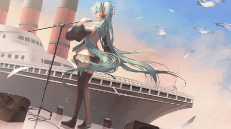 Hatsune Miku's Ocean Serenade wallpaper