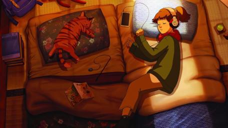 Cozy Anime Bedroom Bliss wallpaper
