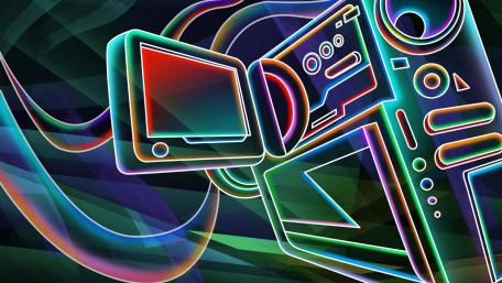 3D Neon Digital Camera wallpaper