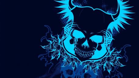 Blue Skull wallpaper