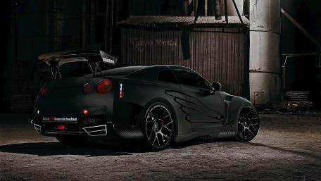 Sleek Nissan GT-R in Urban Shadows wallpaper