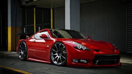 Sleek Red Nissan 370Z Wallpaper wallpaper