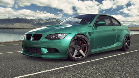 Sleek BMW M3 in Stunning Natural Landscape wallpaper