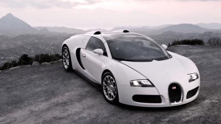 Elegant Bugatti Veyron Grand Sport in Monochrome Style wallpaper