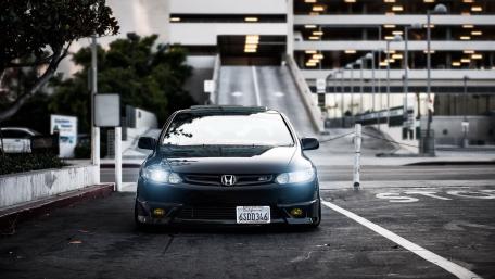 Sleek Honda JDM Car in Urban Setting wallpaper