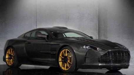 Sleek Aston Martin DBS in Striking Black Finish wallpaper