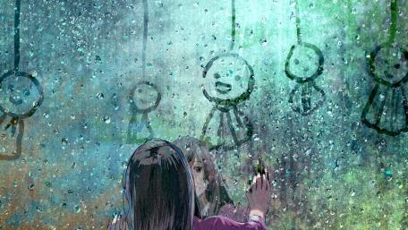 Misted window wallpaper