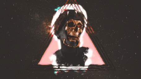 Glitch skull wallpaper