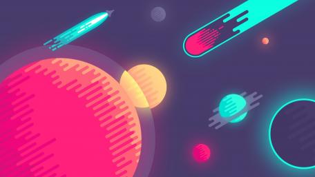 Spectacular Minimal Space Adventure wallpaper