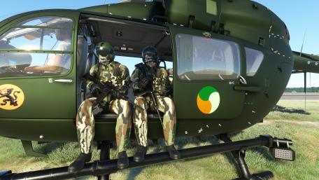 Military Helicopter Crew in Action 4K Wallpaper wallpaper