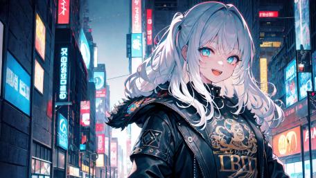 Rocker anime girl wallpaper