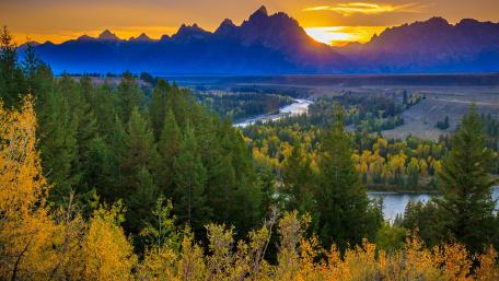 Snake River Overlook at fall wallpaper