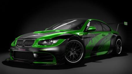 Green Lightning Unleashed: The BMW M3 Sports Car wallpaper