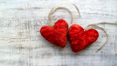 Love in Soft Red Hearts wallpaper
