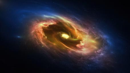 Spiral Galaxy in Vivid Colors wallpaper