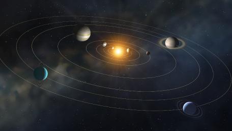 Planets Orbiting the Sun wallpaper