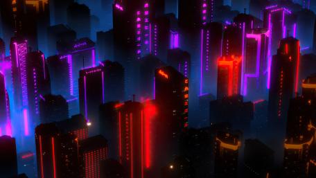 Neon Dreams in Metropolis wallpaper