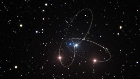 Celestial Dance of Stars and Rings wallpaper
