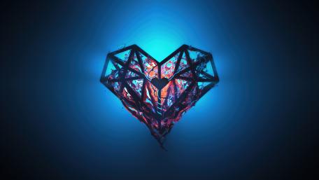Heartbeat in Low Poly Art wallpaper