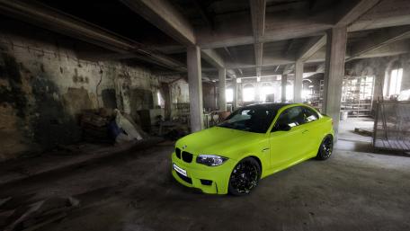 Vibrant BMW M Coupe in an Urban Setting wallpaper