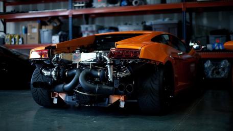 Lamborghini with an Impressive Rear View Design wallpaper