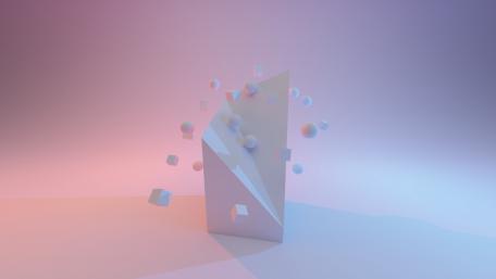 Elegant 3D Abstract in Soft Pastel Shades wallpaper