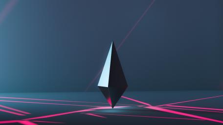 Modern Geometric Elegance in 3D Form wallpaper