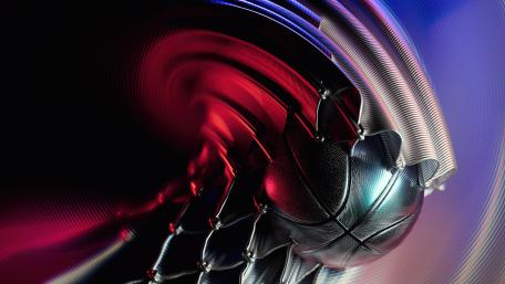 Dynamic Basketball Energy in Abstract 4K Art wallpaper