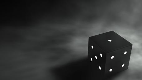 Mystical Monochrome Dice in 3D View wallpaper
