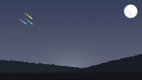Moonlit Serenity in a Minimal Landscape wallpaper