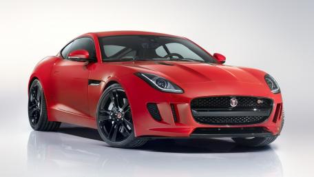 Sleek Jaguar F-TYPE on Modern Background wallpaper